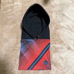 Buff Black and Red Geometric Neckwear, Gaiter, Hood, Hooded, Winter, Snow